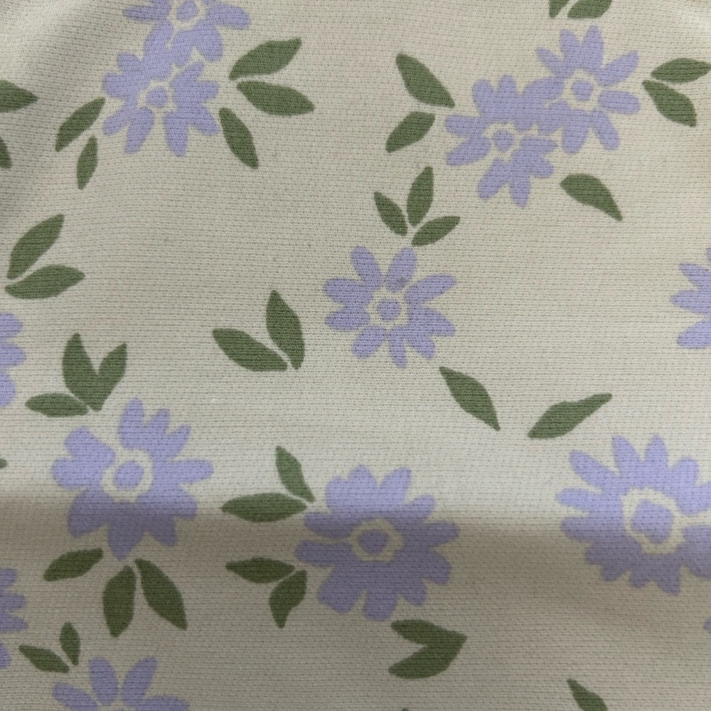 Zara Y2K Floral Purple and Cream Wide Leg Pants NWOT - Picture 6 of 8